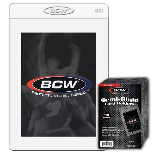 BCW Semi-Rigid Card Holders #1 — 50 Count