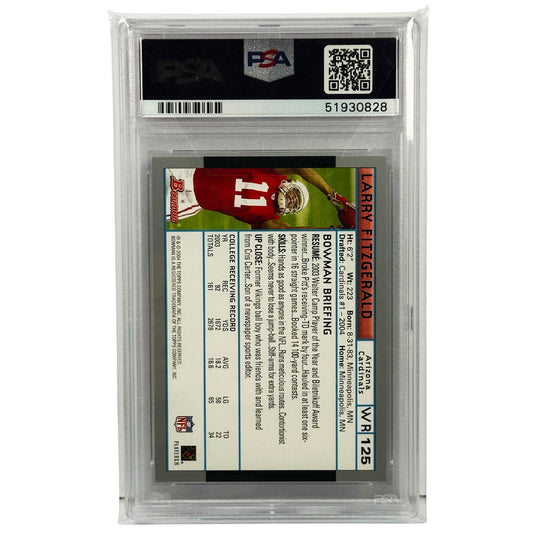 2004 Bowman Larry Fitzgerald Rookie Card #125 PSA 9
