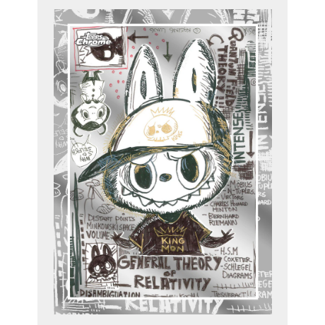 Illustration of a character with a helmet and goggles on a background with text and graphics.