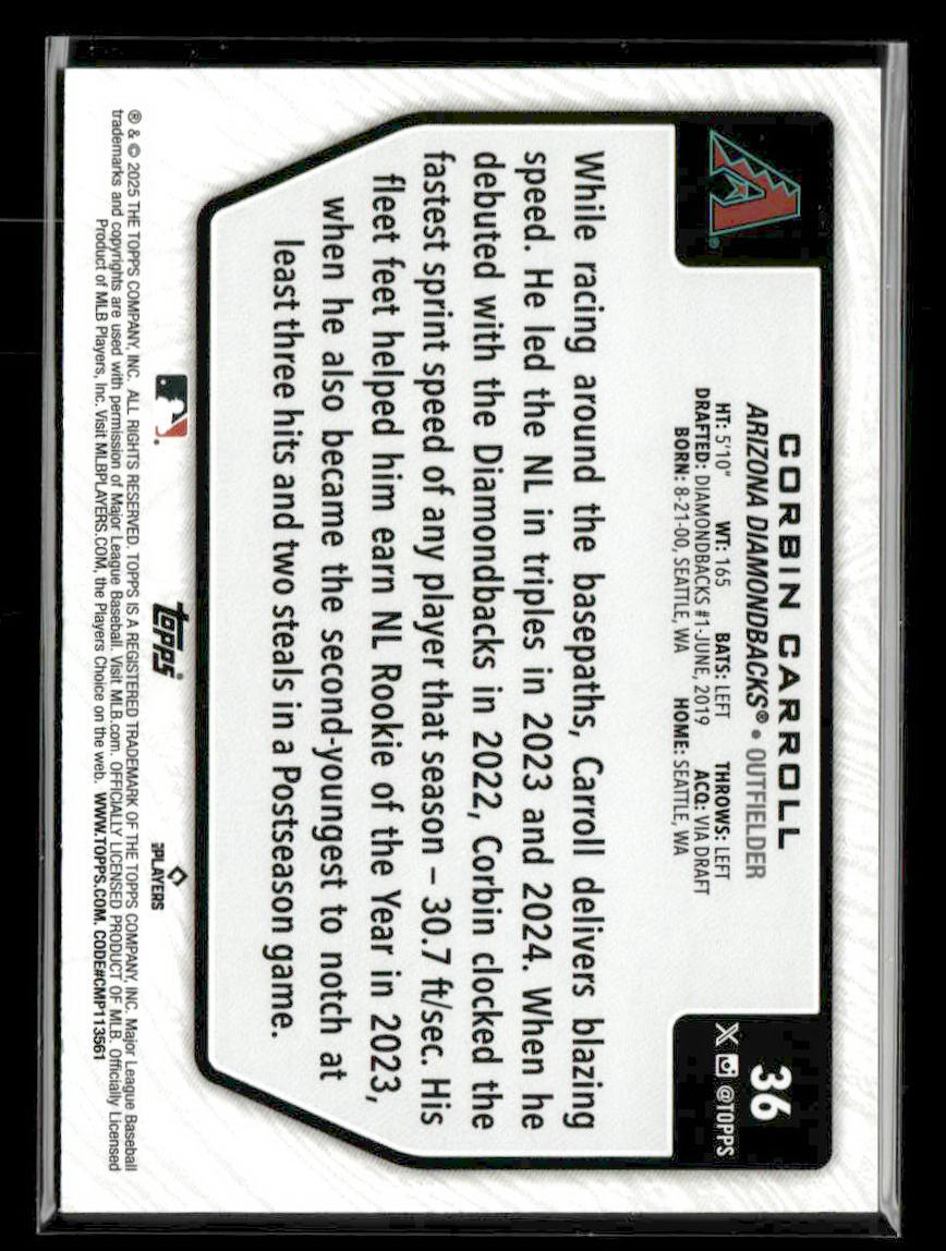 2025 Topps Flagship 2 Costco Exclusive #36 Corbin Carroll