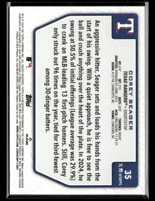2025 Topps Flagship 2 #35 Corey Seager — Costco Exclusive