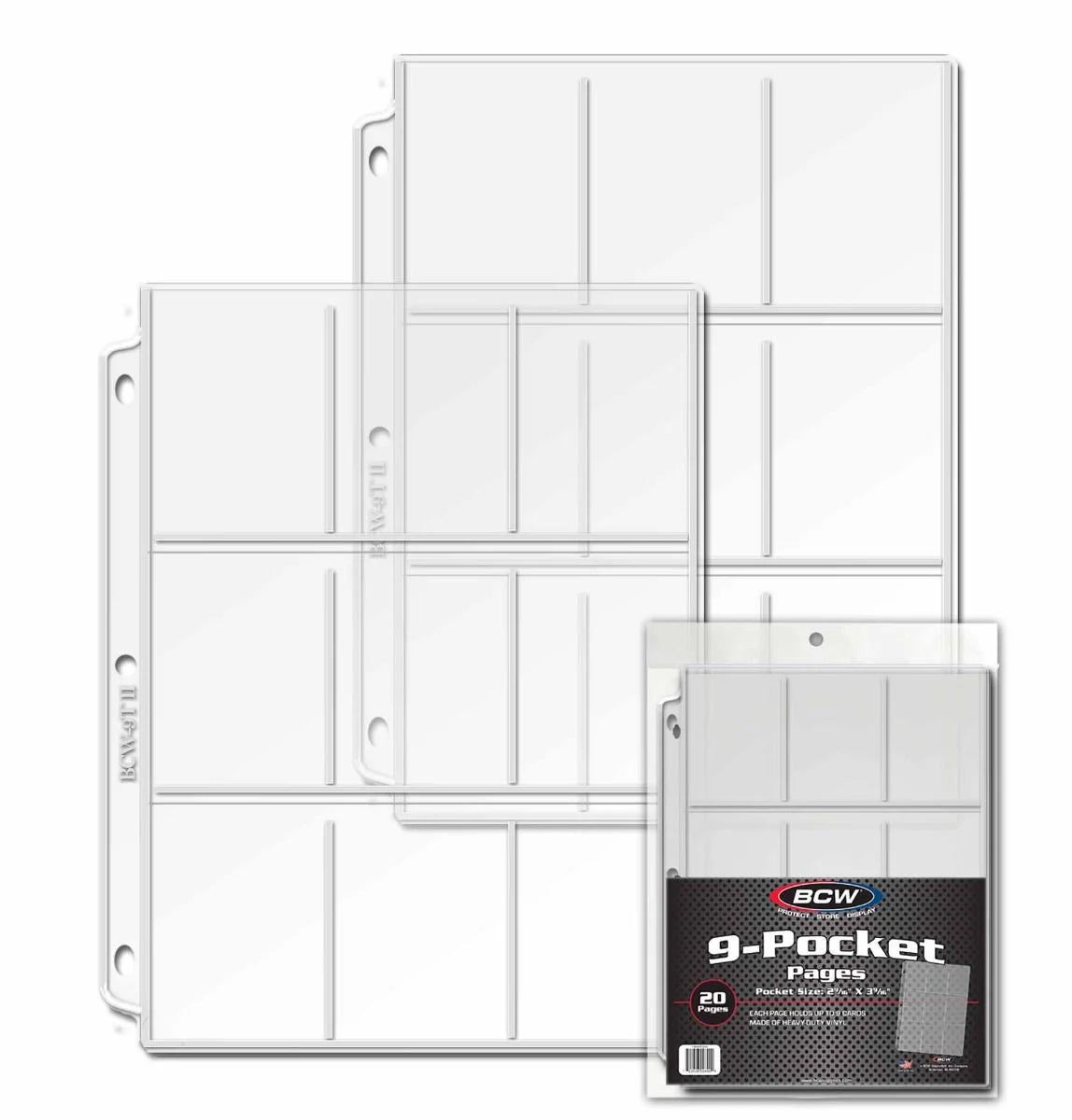 BCW 9-Pocket Pages — 20 Count