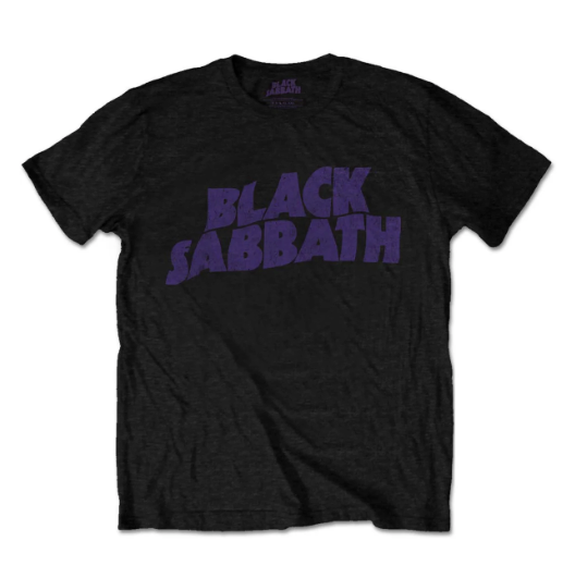 Black Sabbath Wavy Logo vintage metal band t-shirt