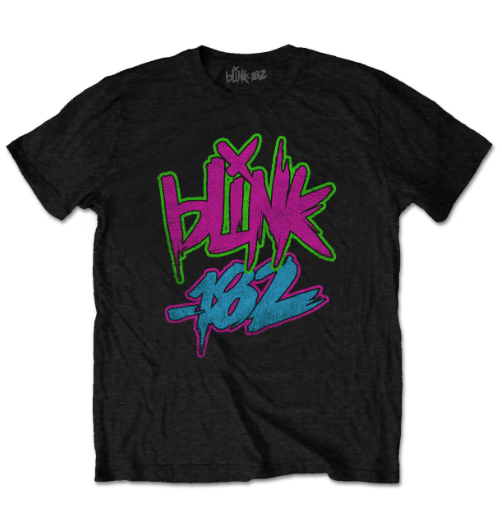 Blink-182 Neon Logo T-Shirt – Official Rock Band Merch