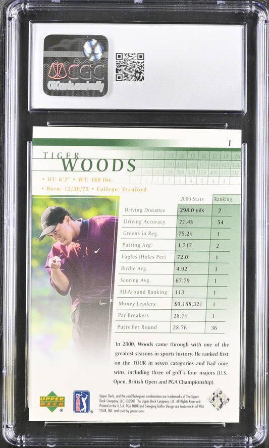 2001 Upper Deck Tiger Woods #1 – CGC 9 Mint