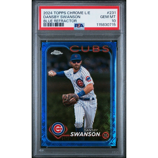 2024 Topps Chrome Logofractor #231 Dansby Swanson Blue Color Match