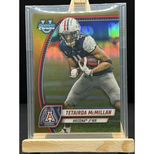 2024 Topps Bowman U Chrome Gold #170 Tetairoa McMillan /50 Arizona Wildcats