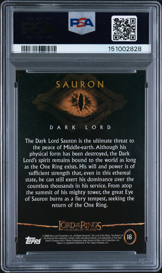 2003 Topps Lord of the Rings Return of the King Sauron #18 PSA 9