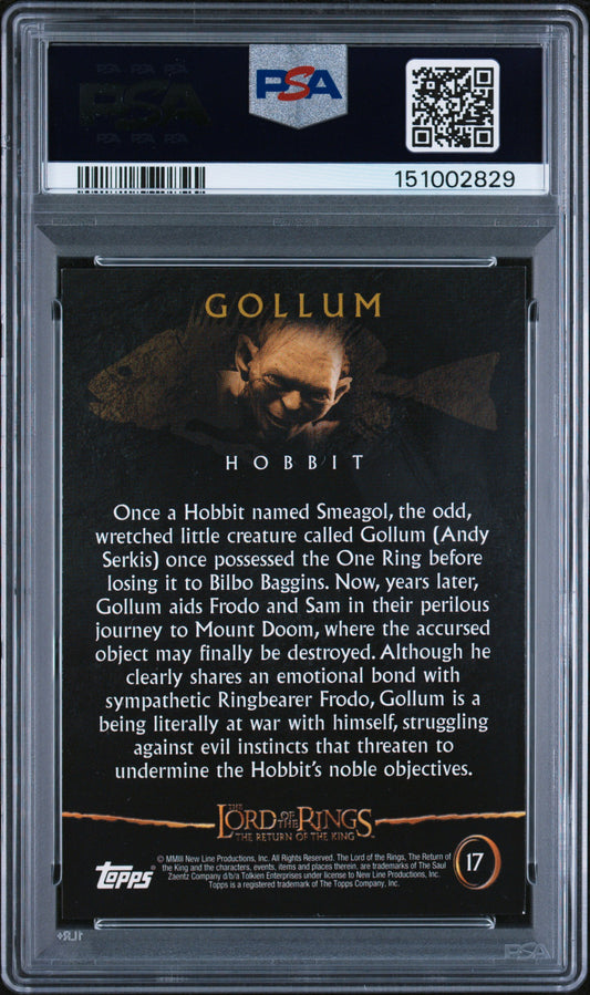 2003 Topps Lord of the Rings Return of the King Gollum #17 PSA 8