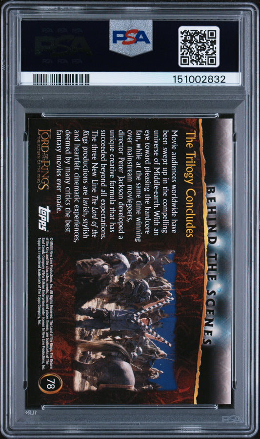 2003 Topps Lord of the Rings Return of the King The Trilogy Concludes #78 PSA 10