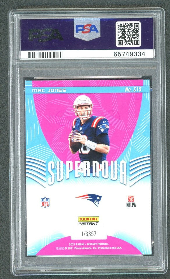 2021 Panini Instant Mac Jones PSA 10 graded card