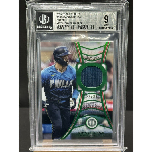 2025 Topps Tribute #TT-BH Bryce Harper City Connect Relic Green /99