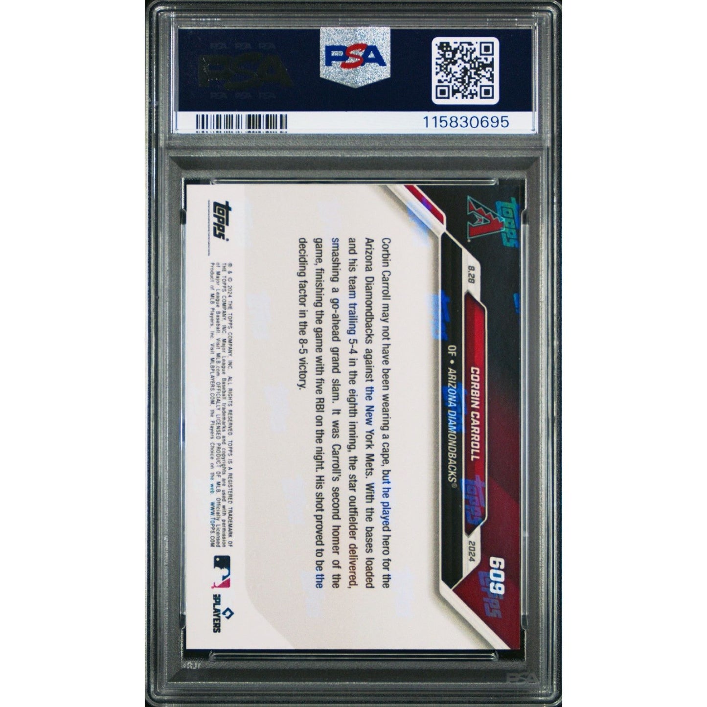 2024 Topps Now #609 Corbin Carroll Blue /49