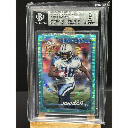 2024 Topps Chrome Football #191 Chris Johnson Aqua Sonar /199