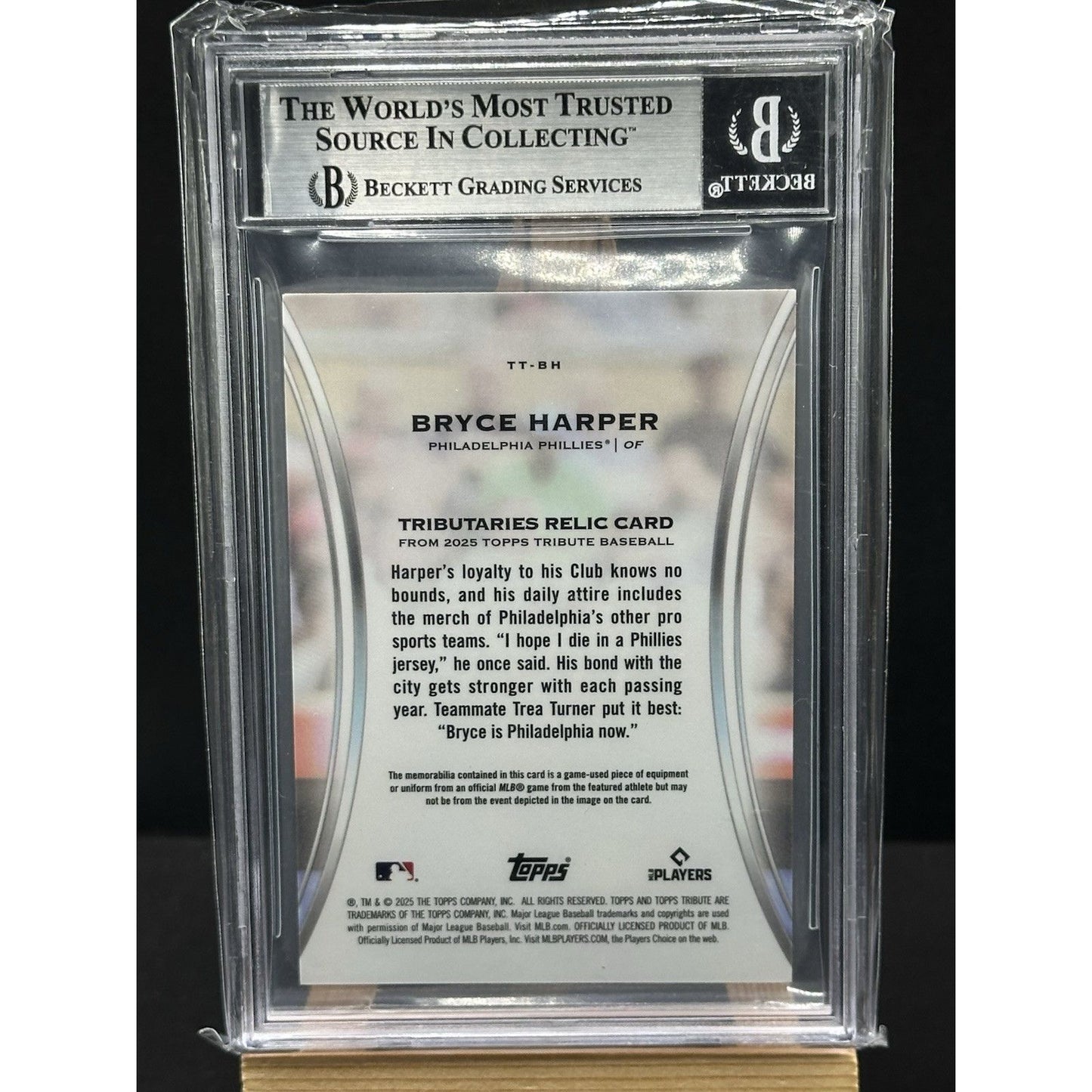 2025 Topps Tribute Bryce Harper Green Relic /99 – City Connect