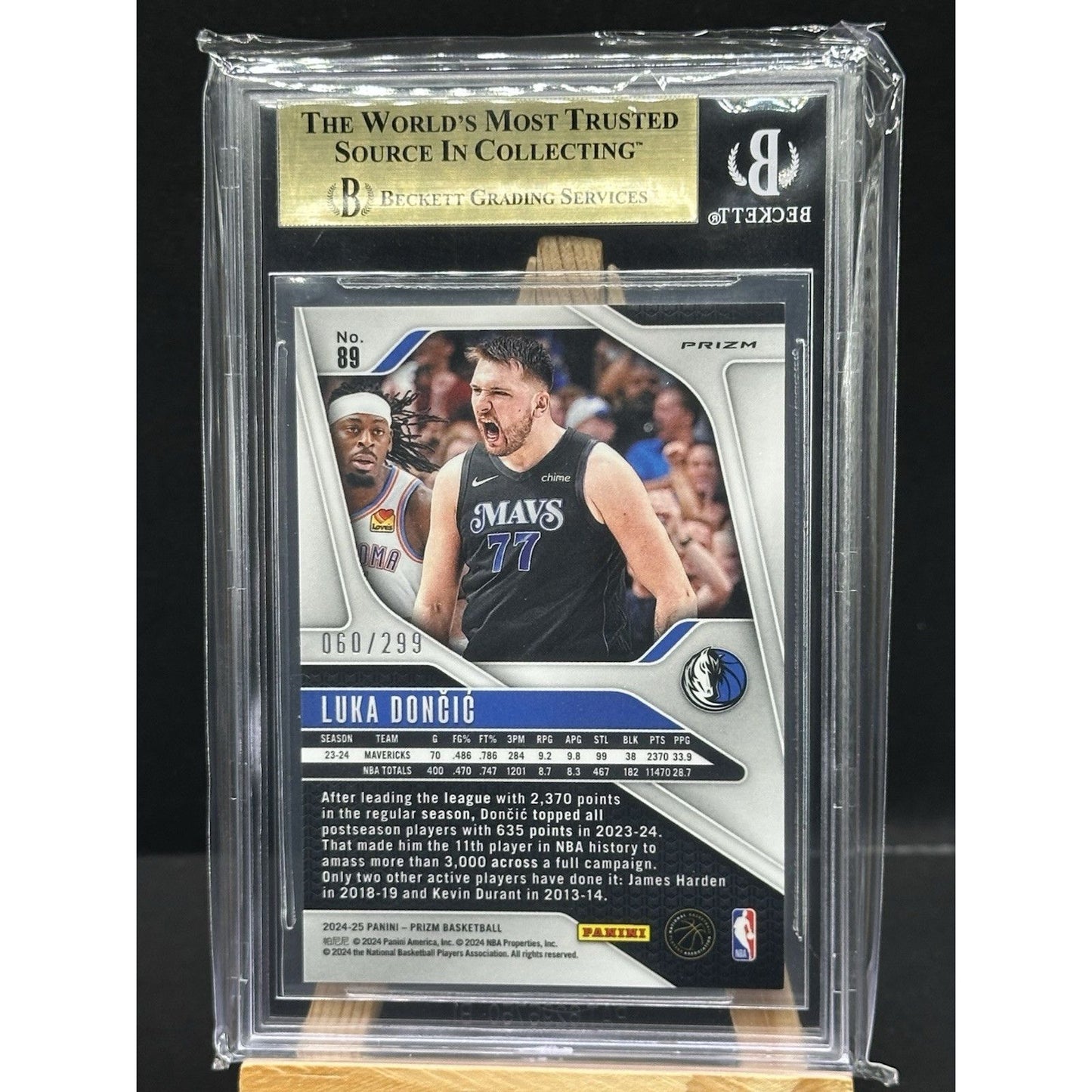 2024-25 Prizm Luka Dončić Red Seismic /299 – Card #89