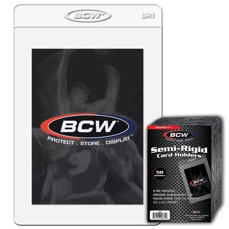 BCW Semi-Rigid Card Holders #1 — 50 Count