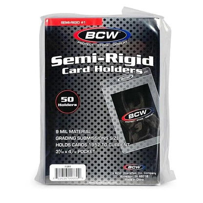 BCW Semi-Rigid Card Holders #1 — 50 Count