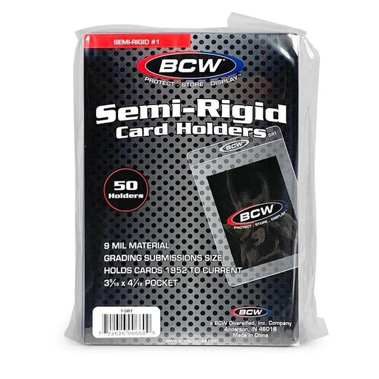 BCW Semi-Rigid Card Holders #1 — 50 Count