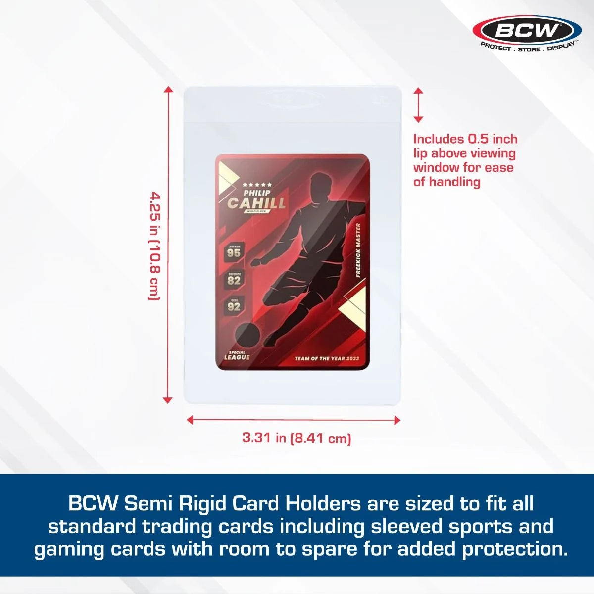 BCW Semi-Rigid Card Holders #1 — 50 Count