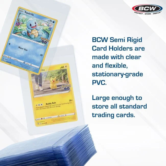 BCW Semi-Rigid Card Holders #1 — 50 Count