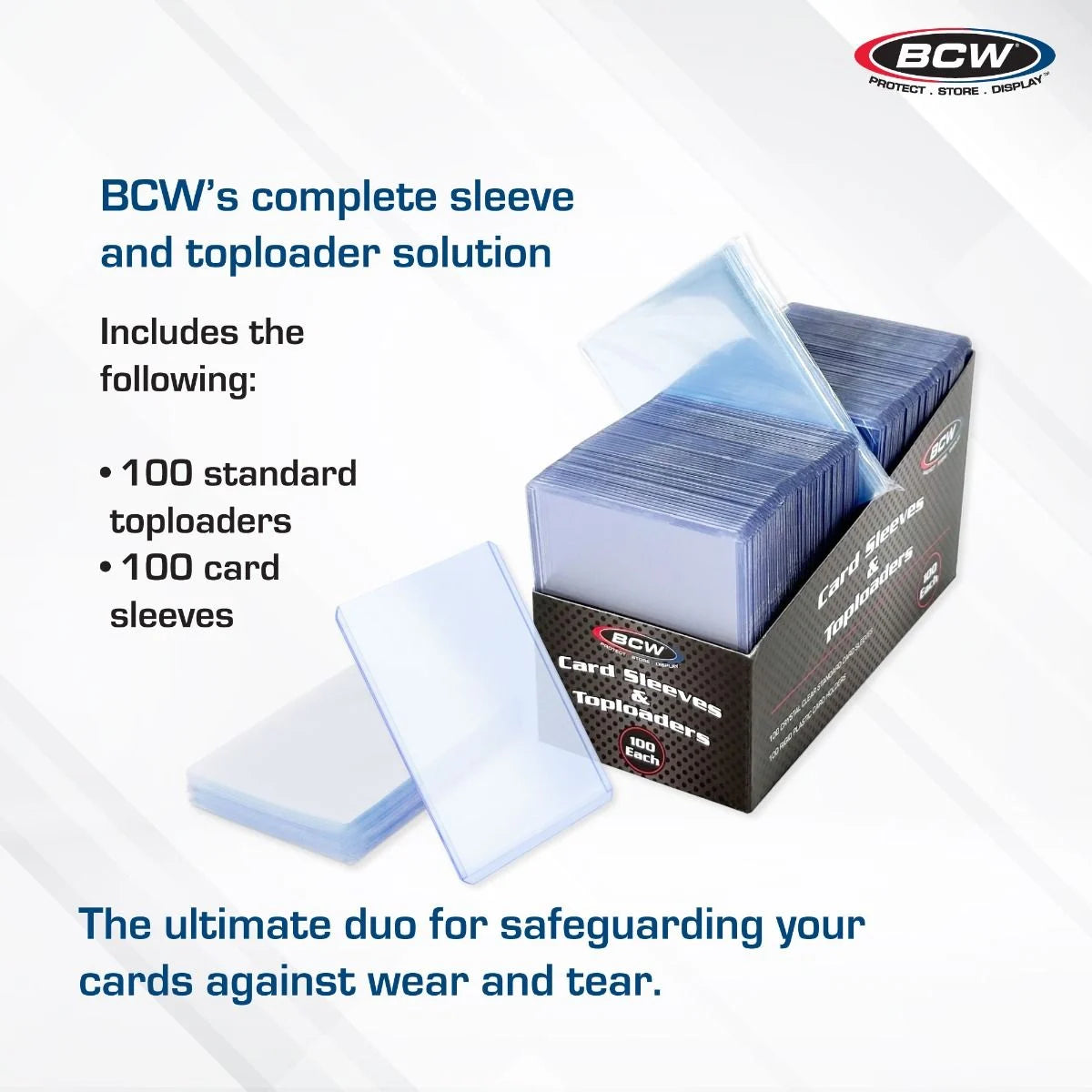 BCW Card Sleeves & Toploaders Combo Pack — 100 Count