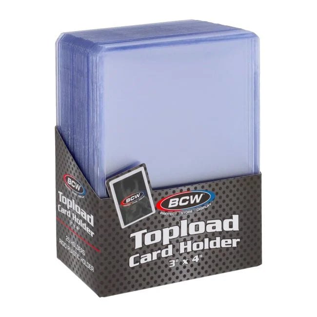 BCW 3x4 Standard Topload Card Holders — 25 Count