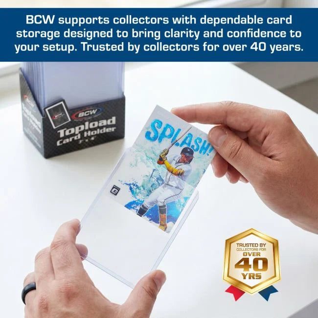 BCW 3x4 Standard Topload Card Holders — 25 Count