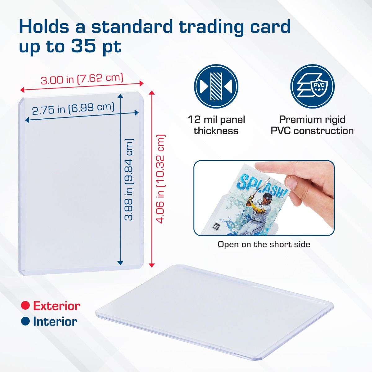 BCW 3x4 Standard Topload Card Holders — 25 Count