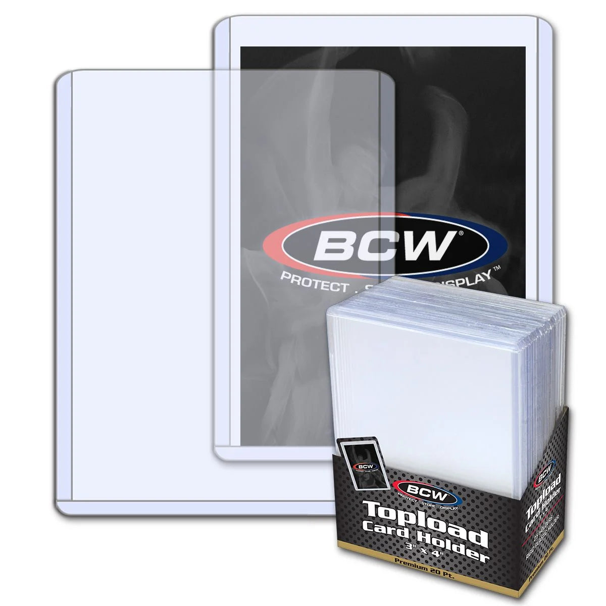 BCW Premium 3x4 Topload Card Holders — 25 Count