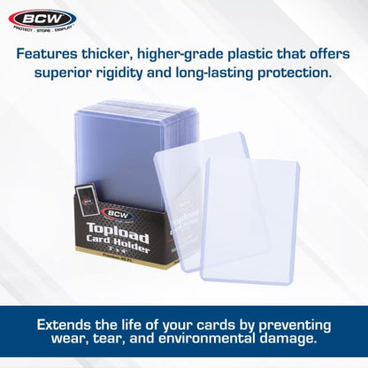 BCW Premium 3x4 Topload Card Holders — 25 Count
