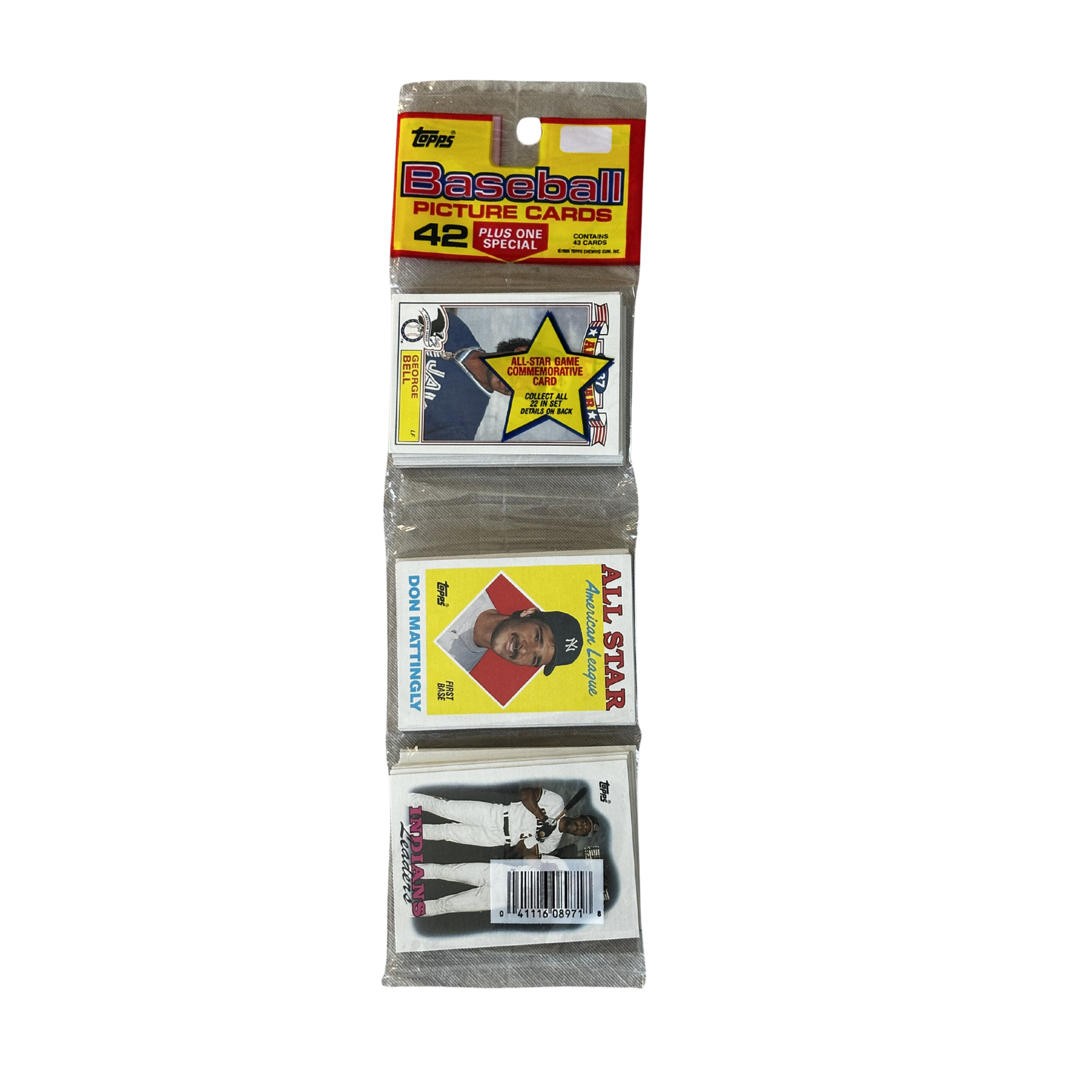 Three packs of Topps baseball cards on a white background