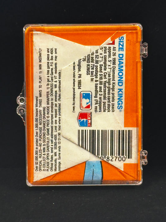 Sealed 1990 donruss baseball wac pack back