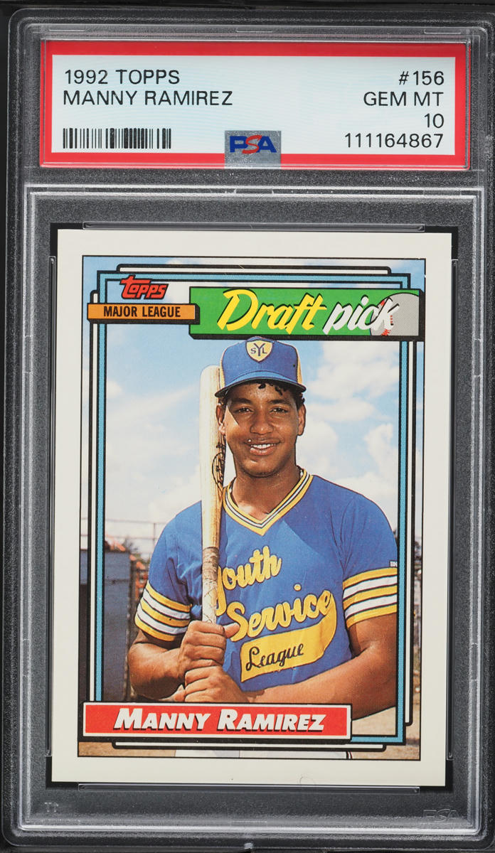 1992 Topps Manny Ramirez Draft Pick Rookie #156 PSA 10 Gem Mint