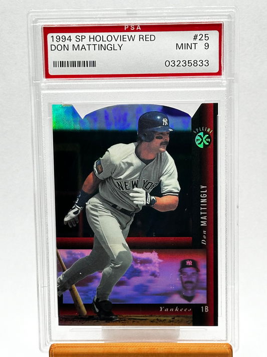 Graded baseball card of New York Yankee Don Mattingly