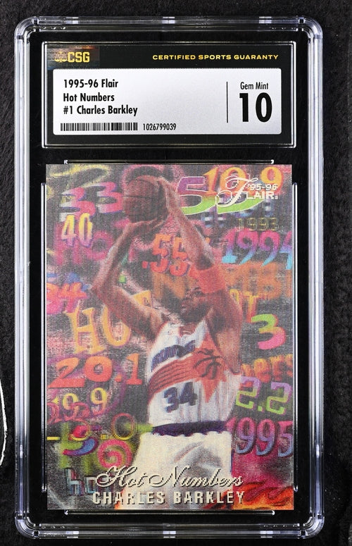 1995 Flair Hot Numbers Barkley Gem Mint slab