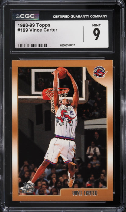 1998-99 Topps Vince Carter Rookie #199 CGC 9 Mint