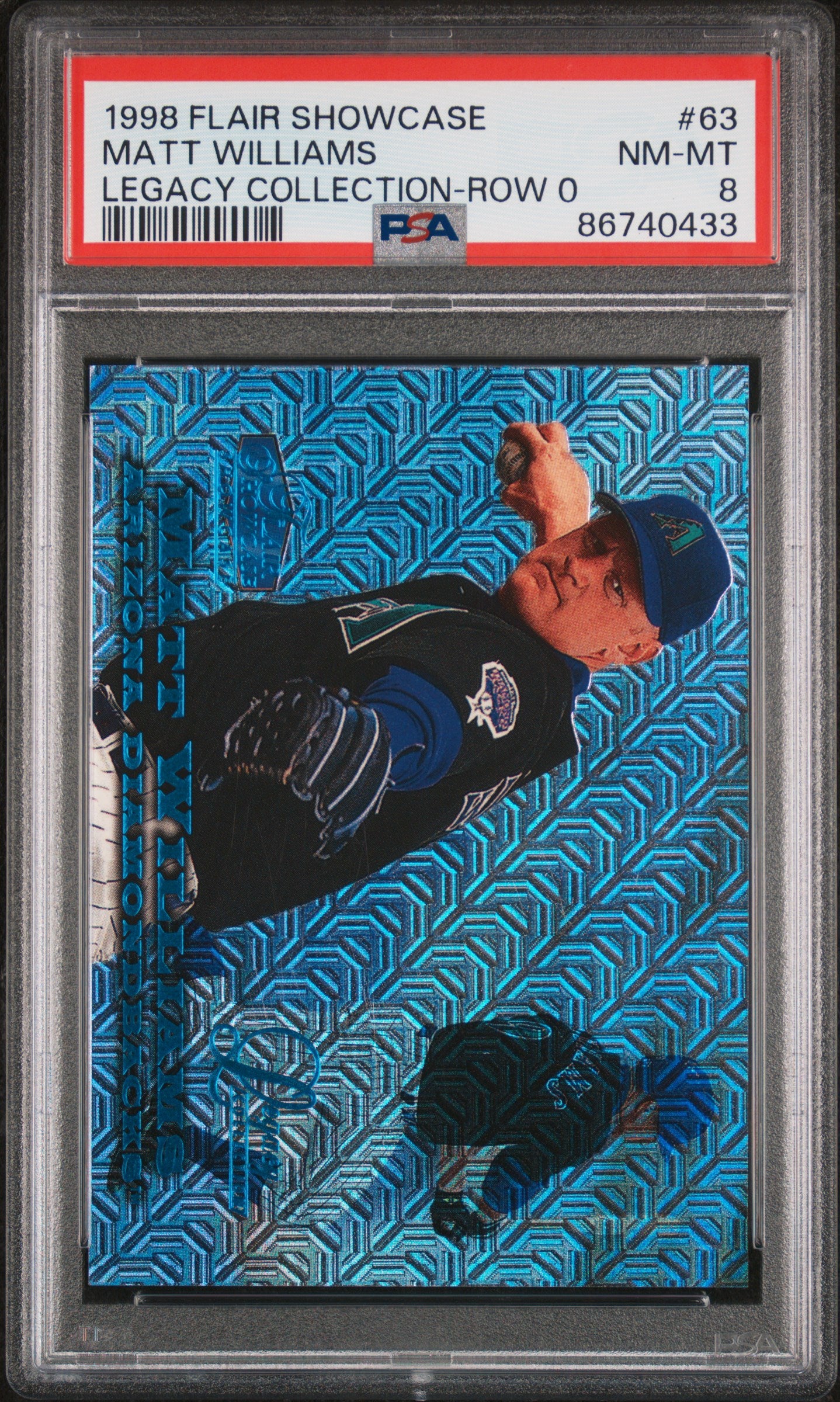 Matt Williams 1998 Flair Showcase Legacy Collection Row 0 PSA 8 front /100
