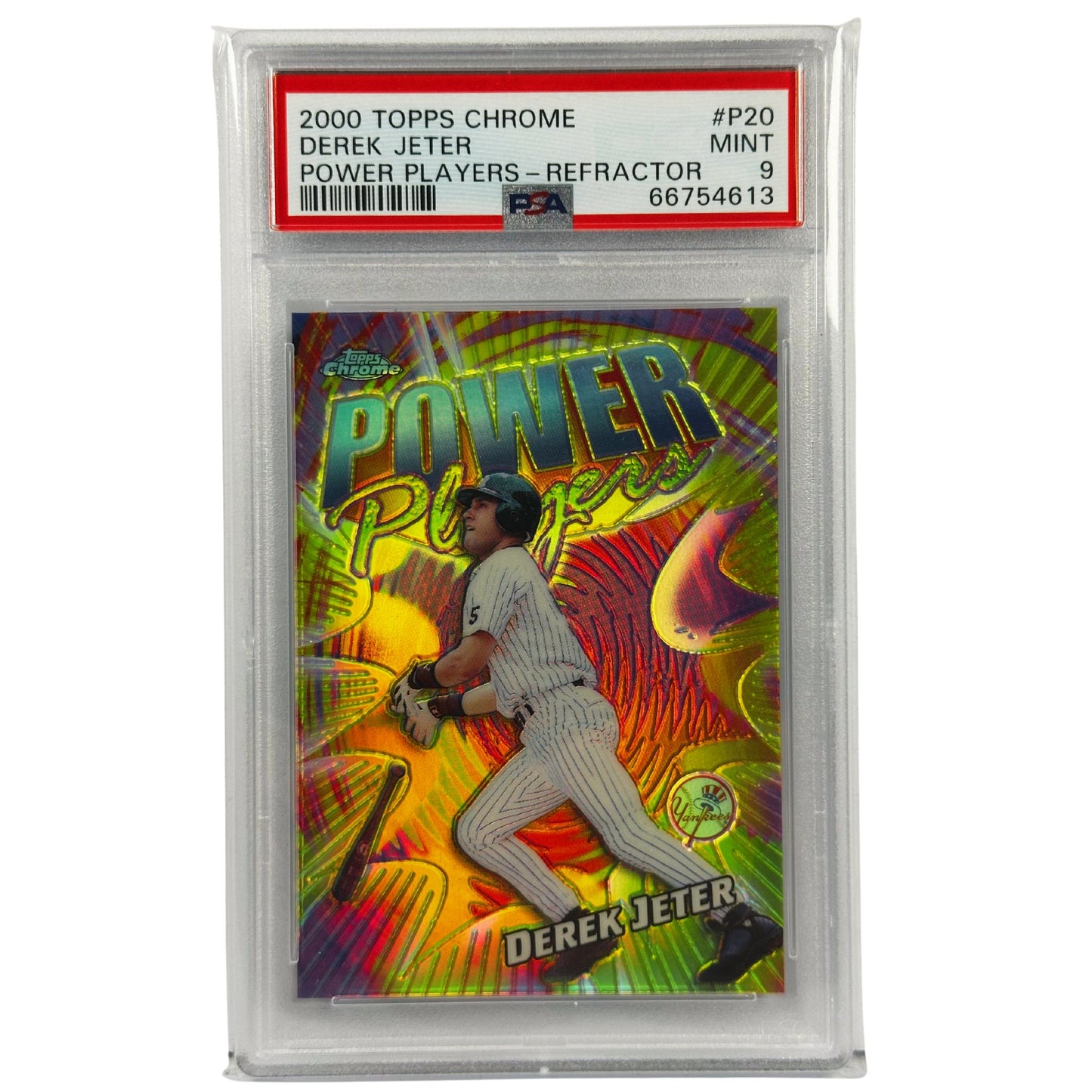 2000 Topps Chrome Derek Jeter Power Players Refractor #P20 PSA 9