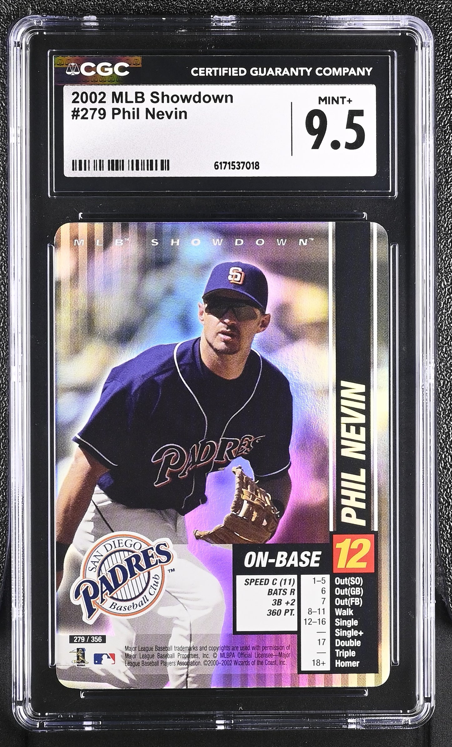 2002 MLB Showdown Phil Nevin #279 CGC 9.5 Mint+