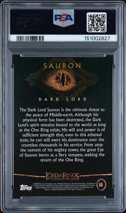 2003 Topps Lord of the Rings Return of the King Sauron #18 PSA 9
