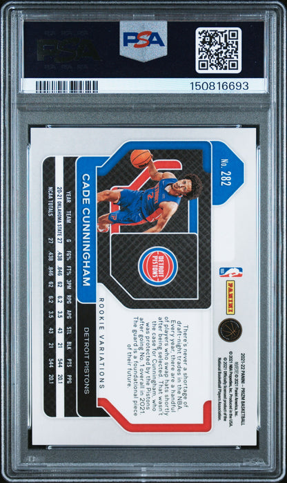 2021-22 Panini Prizm Cade Cunningham Rookie Variation #282 PSA 9