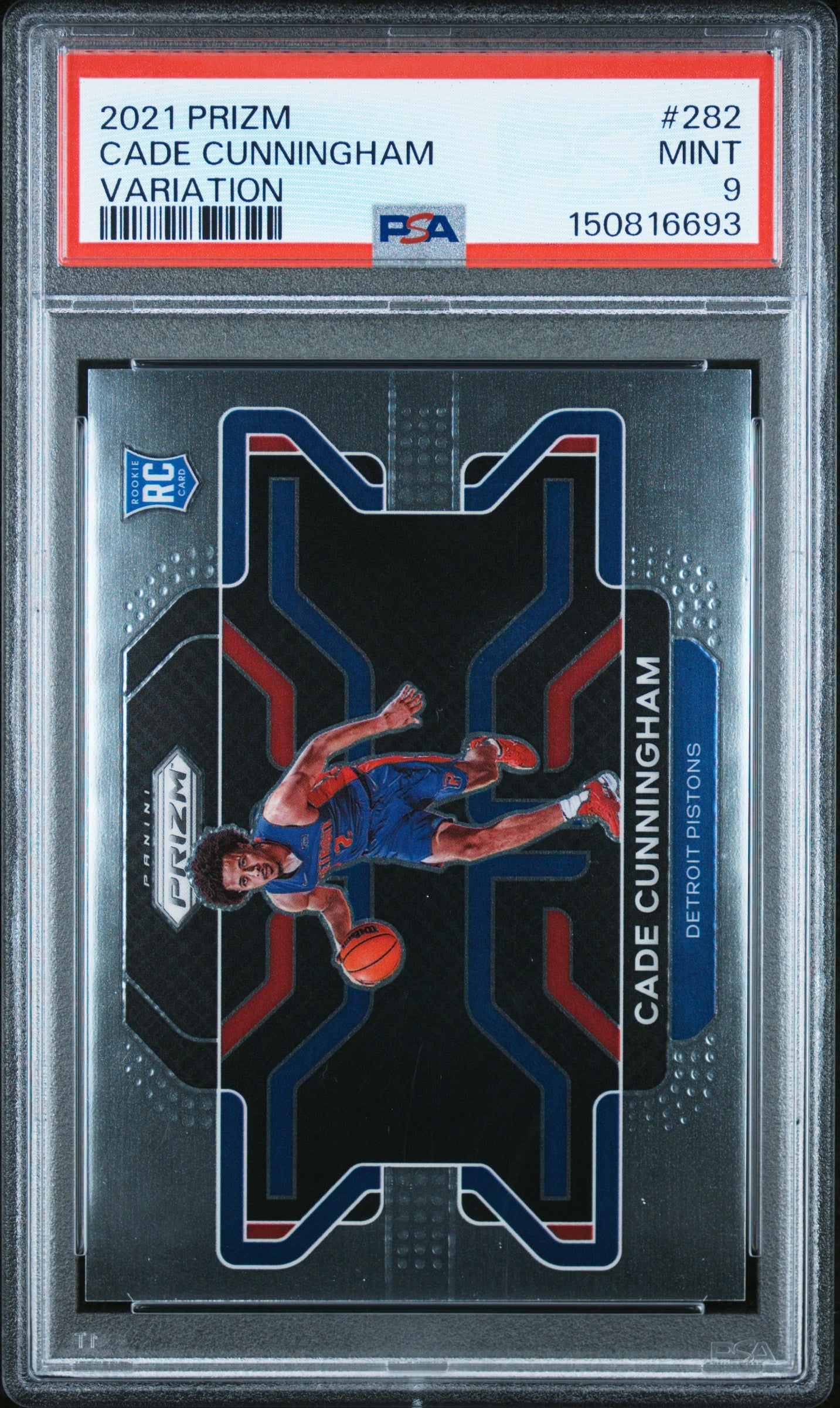 2021-22 Panini Prizm Cade Cunningham Rookie Variation #282 PSA 9