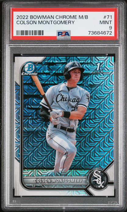 Colson Montgomery 1st Bowman Chrome Mojo PSA 9 White Sox