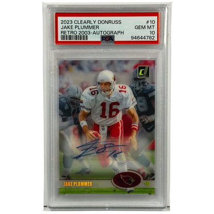 2023 Clearly Donruss Jake Plummer Retro 2003 Autograph #10 /100 PSA 10