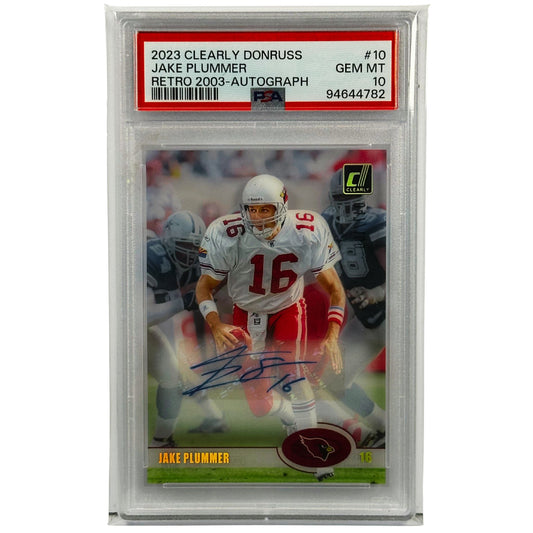 2023 Clearly Donruss Jake Plummer Retro 2003 Autograph #10 /100 PSA 10