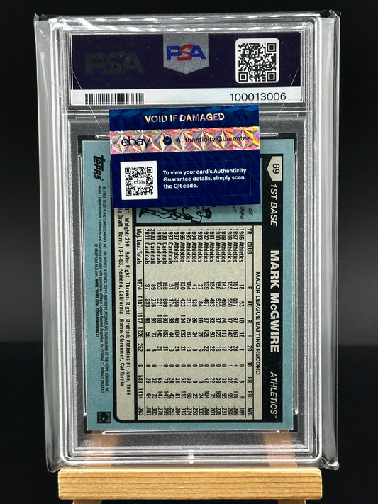 2025 Topps Archives Mark McGwire 1/1 PSA Auto 10