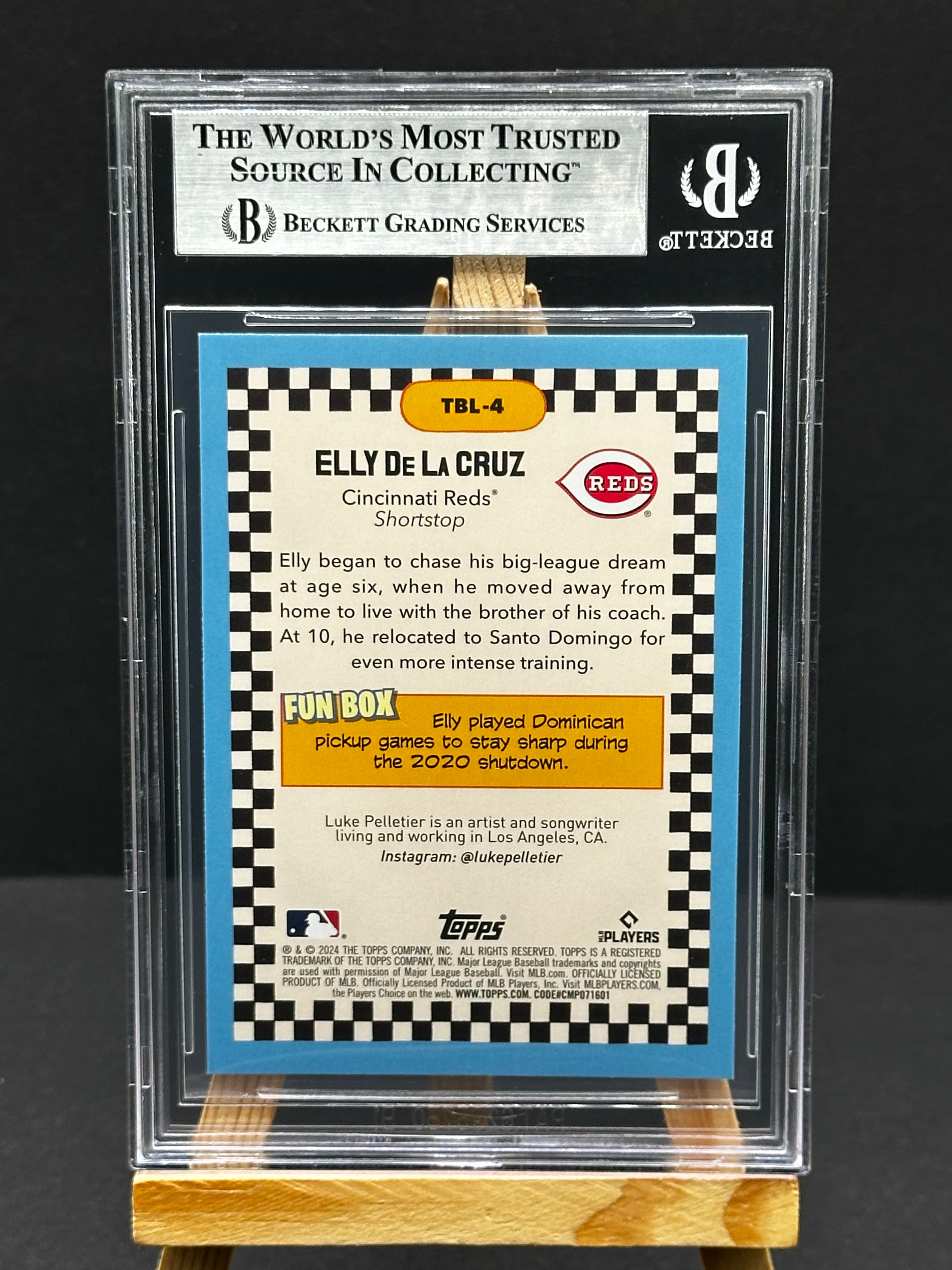 2024 Topps Big League #TBL-4 Elly De La Cruz Big Leaguer RC Beckett 9 Mint
