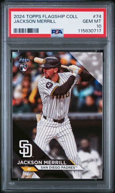 2024 Topps Flagship Collection Jackson Merrill Rookie #74 PSA 10 Gem Mint
