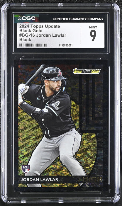 2024 Topps Update Jordan Lawlar RC Black Gold Black #BG-16 /299 CGC 9